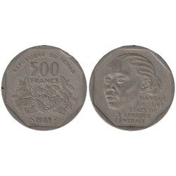 Monnaie monde - TCHAD - KM13 - 500 francs 1985