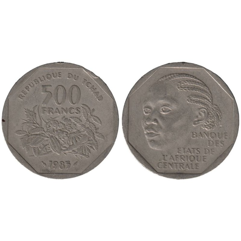 Monnaie monde - TCHAD - KM13 - 500 francs 1985