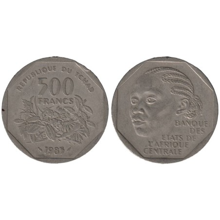 Monnaie monde - TCHAD - KM13 - 500 francs 1985