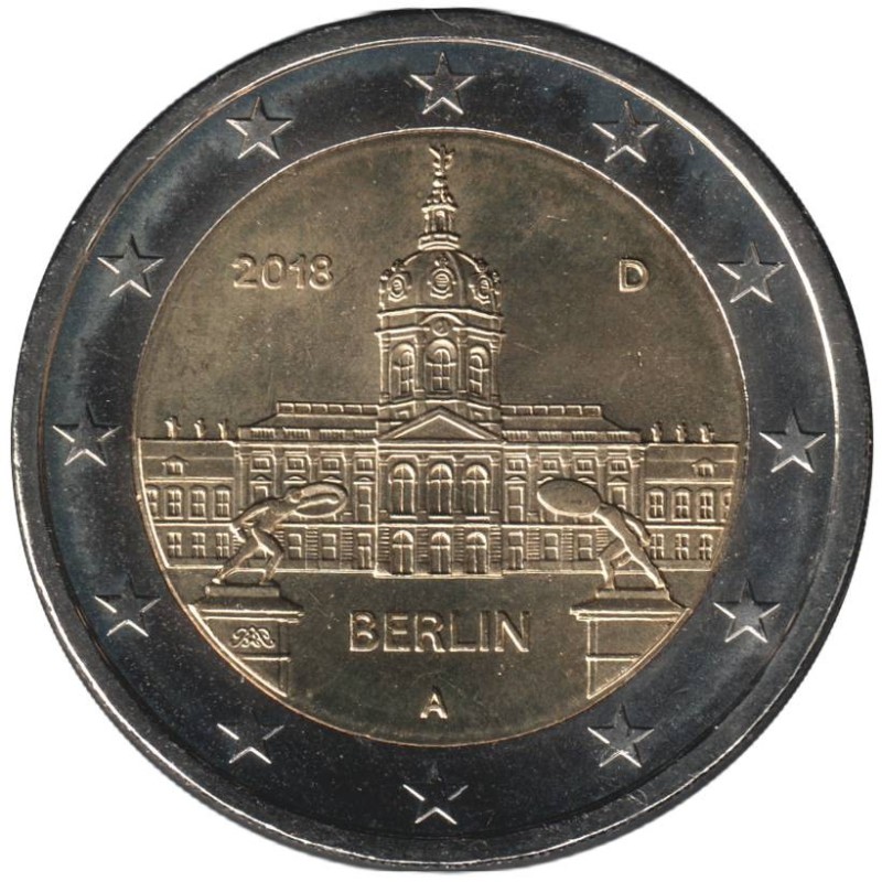 Monnaie euro - ALLEMAGNE - 2 euros commémorative - Berlin - Château Charlottenburg - 2018 A