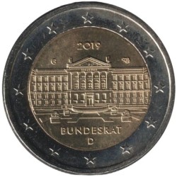 Monnaie euro - ALLEMAGNE - 2 euros commémorative - Conseil Fédéral - Bundesrat - 2019 G