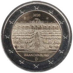 Monnaie euro - ALLEMAGNE - 2 euros commémorative - Brandebourg - Palais Sanssouci - 2020 D