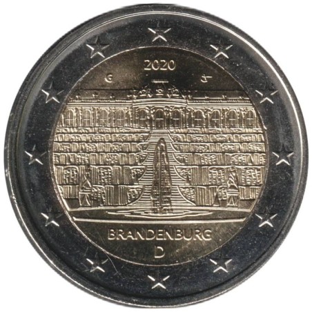 Monnaie euro - ALLEMAGNE - 2 euros commémorative - Brandebourg - Palais Sanssouci - 2020 G