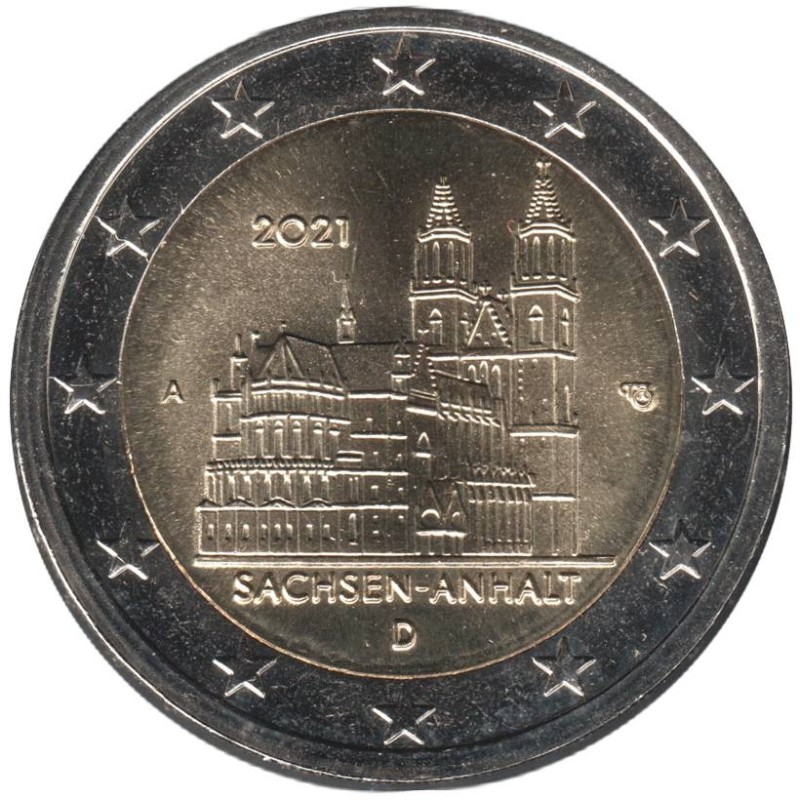 Monnaie euro - ALLEMAGNE - 2 euros commémorative - Saxe-Anhalt - 2021 A