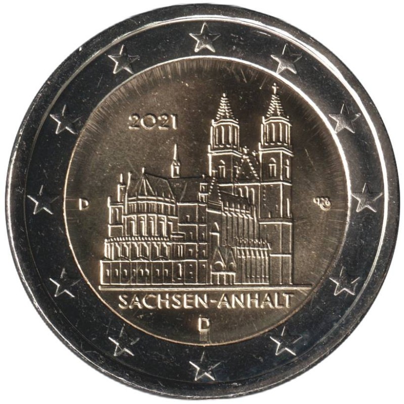 Monnaie euro - ALLEMAGNE - 2 euros commémorative - Saxe-Anhalt - 2021 D
