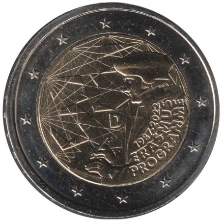 Monnaie euro - ALLEMAGNE - 2 euros commémorative - 35 ans du programme Erasmus - 2022 A