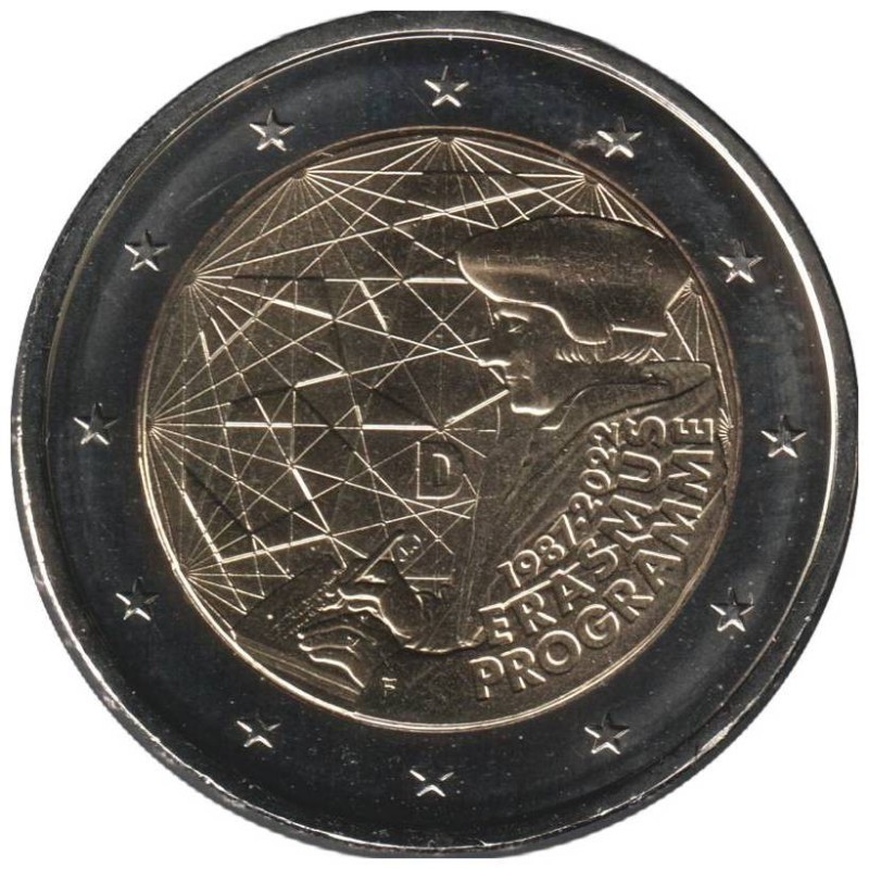 Monnaie euro - ALLEMAGNE - 2 euros commémorative - 35 ans du programme Erasmus - 2022 F