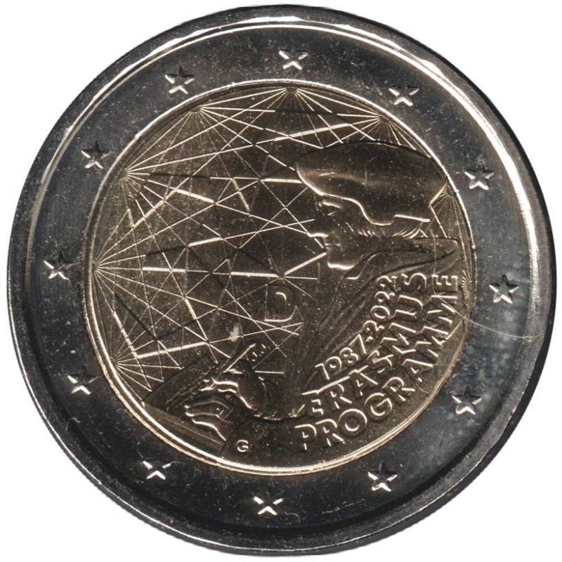 Monnaie euro - ALLEMAGNE - 2 euros commémorative - 35 ans du programme Erasmus - 2022 G