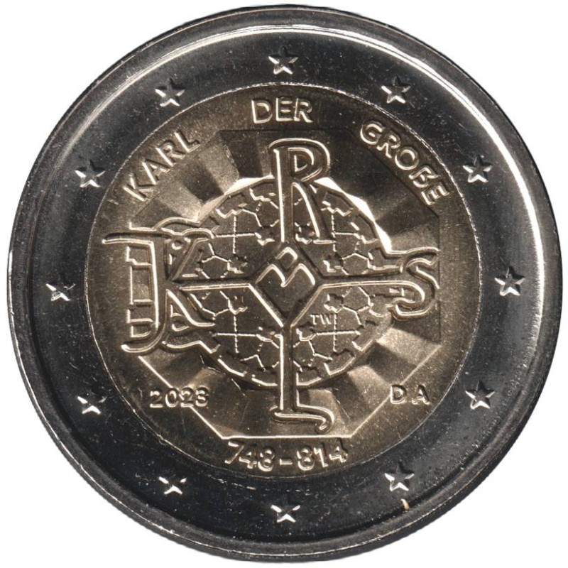 Monnaie euro - ALLEMAGNE - 2 euros commémorative - 125 ans de la naissance de Charlemagne - 2023 A