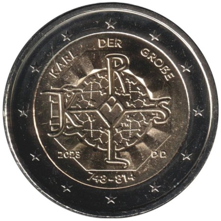 Monnaie euro - ALLEMAGNE - 2 euros commémorative - 125 ans de la naissance de Charlemagne - 2023 D