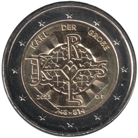 Monnaie euro - ALLEMAGNE - 2 euros commémorative - 125 ans de la naissance de Charlemagne - 2023 F