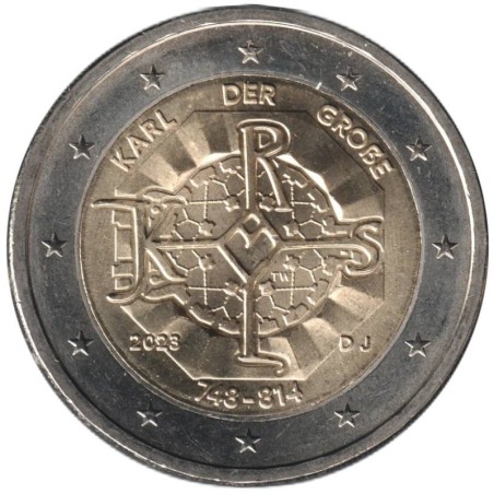 Monnaie euro - ALLEMAGNE - 2 euros commémorative - 125 ans de la naissance de Charlemagne - 2023 J