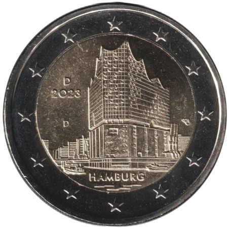 Monnaie euro - ALLEMAGNE - 2 euros commémorative - Hambourg - Philarmonie de l'Elbe - 2023 D