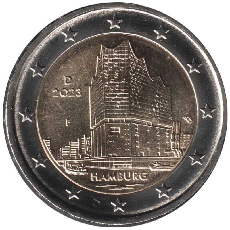 Monnaie euro - ALLEMAGNE - 2 euros commémorative - Hambourg - Philarmonie de l'Elbe - 2023 F
