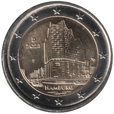 Monnaie euro - ALLEMAGNE - 2 euros commémorative - Hambourg - Philarmonie de l'Elbe - 2023 F
