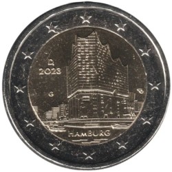 Monnaie euro - ALLEMAGNE - 2 euros commémorative - Hambourg - Philarmonie de l'Elbe - 2023 G