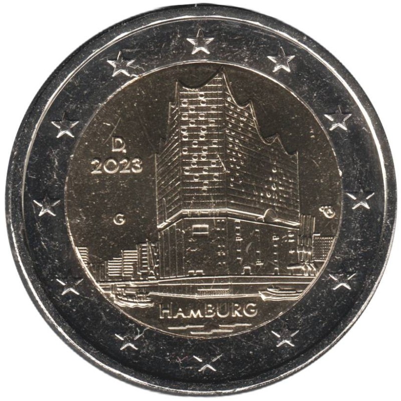 Monnaie euro - ALLEMAGNE - 2 euros commémorative - Hambourg - Philarmonie de l'Elbe - 2023 G