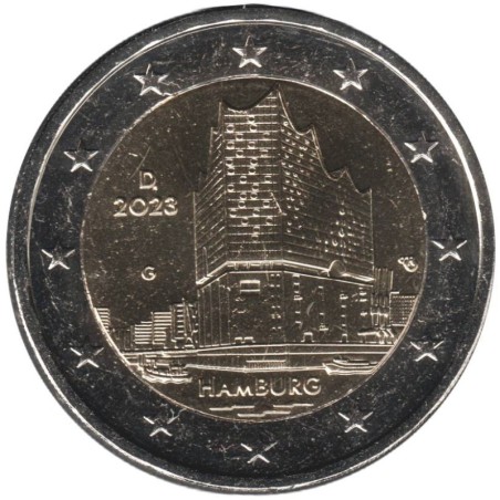 Monnaie euro - ALLEMAGNE - 2 euros commémorative - Hambourg - Philarmonie de l'Elbe - 2023 G