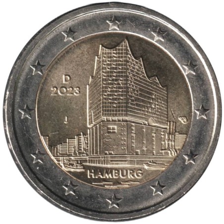 Monnaie euro - ALLEMAGNE - 2 euros commémorative - Hambourg - Philarmonie de l'Elbe - 2023 J