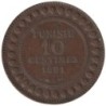 Monnaie monde - TUNISIE - KM222 - 10 centimes AH1308 - 1891 A