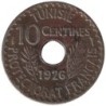 Monnaie monde - TUNISIE - KM254 - 10 centimes AH1345 - 1926