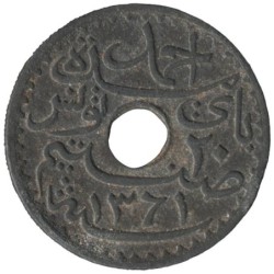 Monnaie monde - TUNISIE - KM268 - 20 centimes AH1361 - 1942