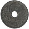 Monnaie monde - TUNISIE - KM268 - 20 centimes AH1361 - 1942