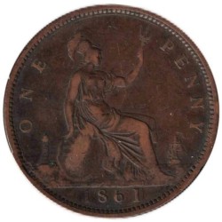 Monnaie monde - GRANDE-BRETAGNE - KM749.2 - 1 penny 1861
