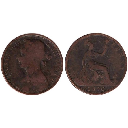 Monnaie monde - GRANDE-BRETAGNE - KM755 - 1 penny 1890