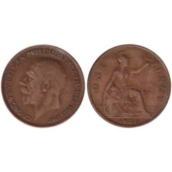 Monnaie monde - GRANDE-BRETAGNE - KM826 - 1 penny 1927