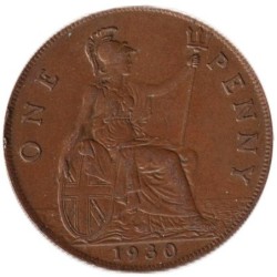 Monnaie monde - GRANDE-BRETAGNE - KM838 - 1 penny 1930