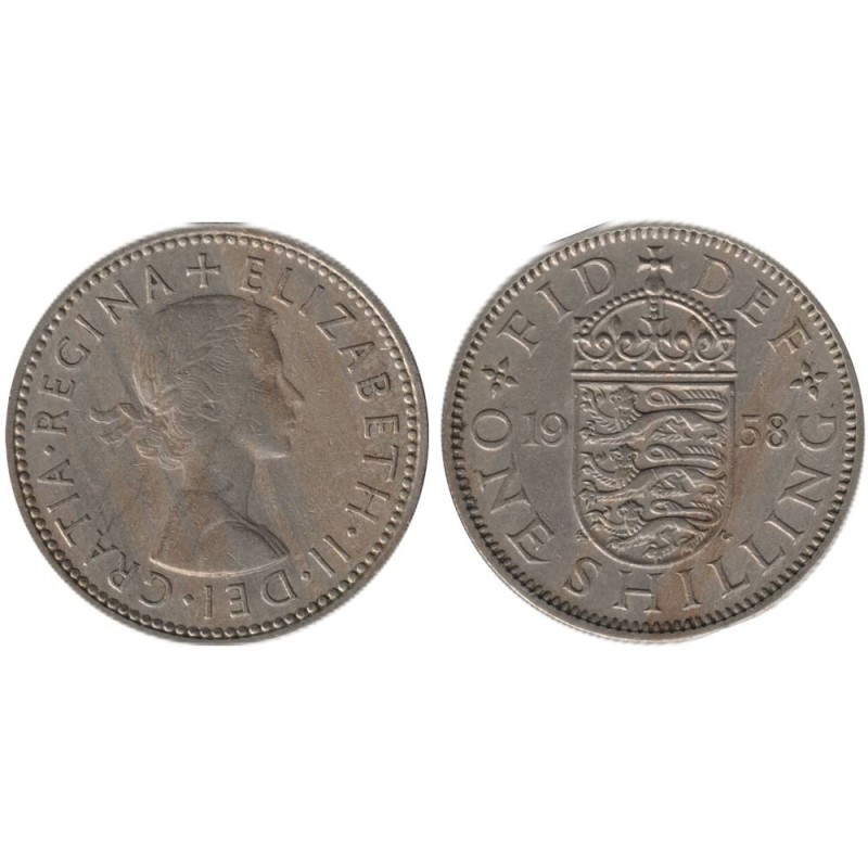 Monnaie monde - GRANDE-BRETAGNE - KM904 - 1 shilling 1958