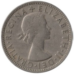 Monnaie monde - GRANDE-BRETAGNE - KM906 - 2 shillings / 1 florin 1959