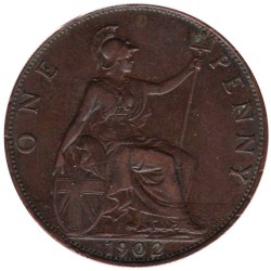 Monnaie monde - GRANDE-BRETAGNE - KM794.2 - 1 penny 1902