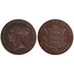 Monnaie monde - JERSEY - KM2 - 1/26 shilling 1844