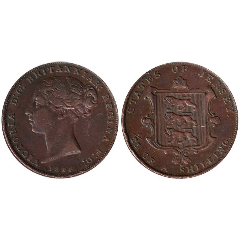 Monnaie monde - JERSEY - KM2 - 1/26 shilling 1844