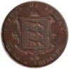 Monnaie monde - JERSEY - KM2 - 1/26 shilling 1844