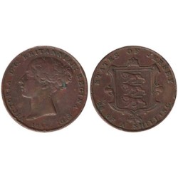 Monnaie monde - JERSEY - KM2 - 1/26 shilling 1858