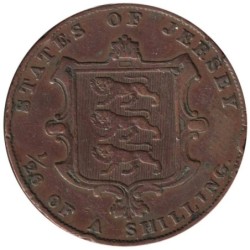 Monnaie monde - JERSEY - KM2 - 1/26 shilling 1858