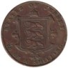 Monnaie monde - JERSEY - KM2 - 1/26 shilling 1858