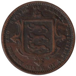 Monnaie monde - JERSEY - KM4 - 1/26 shilling 1870