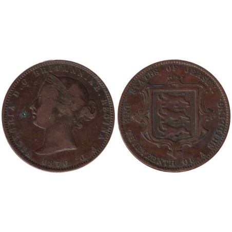 Monnaie monde - JERSEY - KM5 - 1/13 shilling 1870