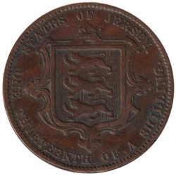 Monnaie monde - JERSEY - KM5 - 1/13 shilling 1870