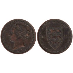 Monnaie monde - JERSEY - KM7 - 1/24 shilling 1877 H