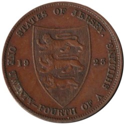 Monnaie monde - JERSEY - KM11 - 1/24 shilling 1923
