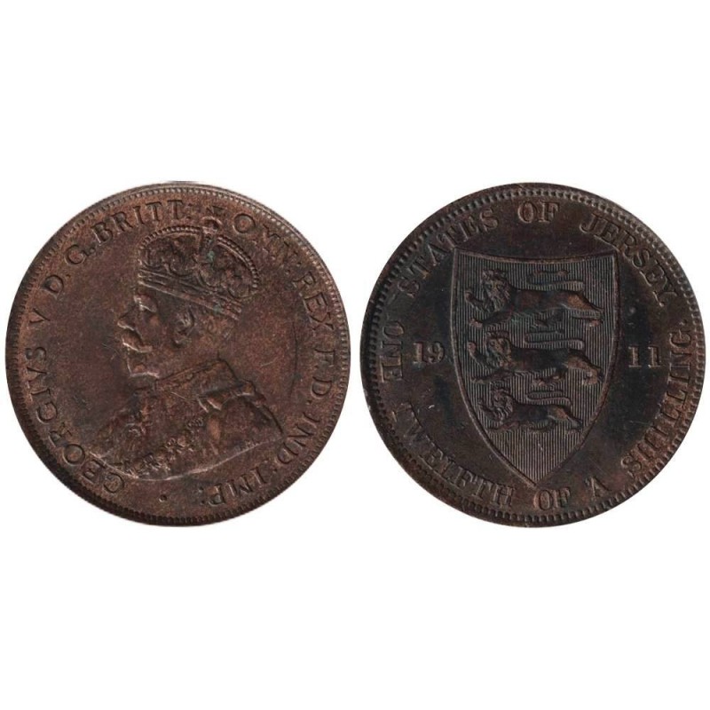 Monnaie monde - JERSEY - KM12 - 1/12 shilling 1911