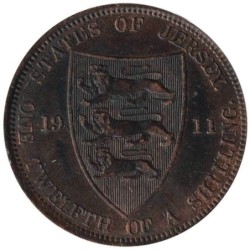 Monnaie monde - JERSEY - KM12 - 1/12 shilling 1911