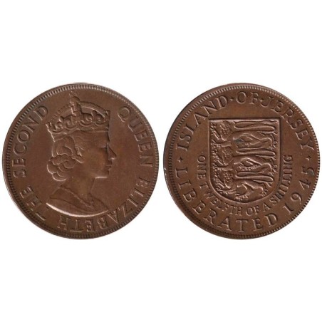 Monnaie monde - JERSEY - KM19 - 1/12 shilling 1945