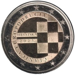 Monnaie euro - CROATIE - 2 euros commémorative - Introduction de l'Euro comme monnaie officielle - 2023