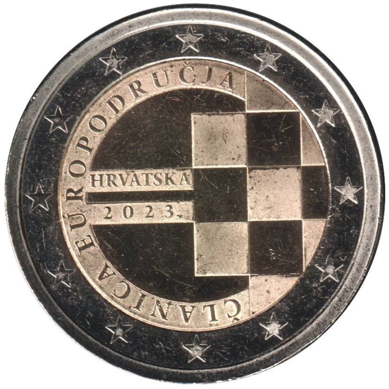 Monnaie euro - CROATIE - 2 euros commémorative - Introduction de l'Euro comme monnaie officielle - 2023